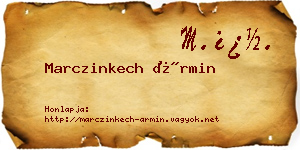 Marczinkech Ármin névjegykártya